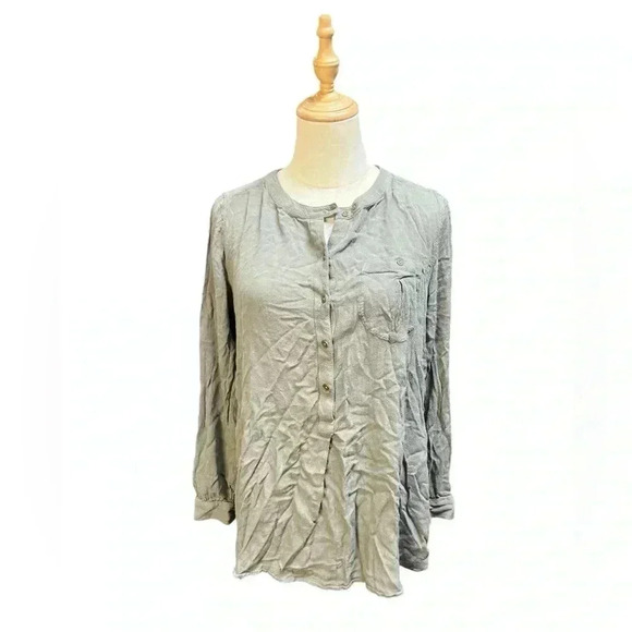 Free People Women's Green and Khaki Shirt Size M - Picture 1 of 6